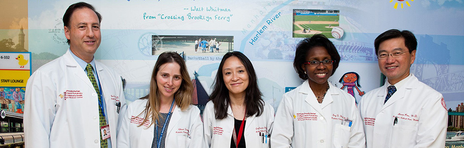 Group photo of pediatric critical care specialists at Weill Cornell Medicine.