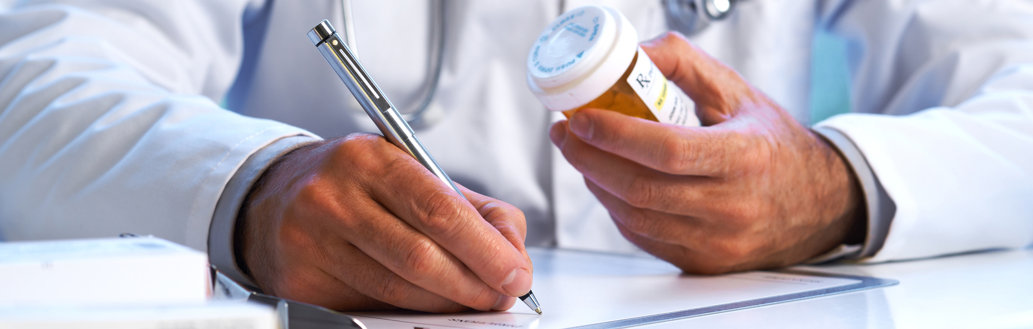 Doctor prescribing medication