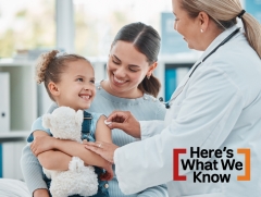 young girl getting vaccinated